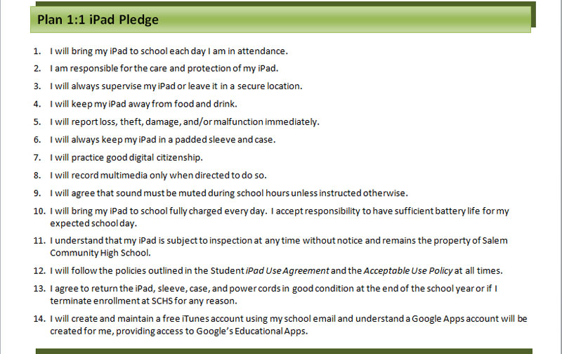 iPad Pledge